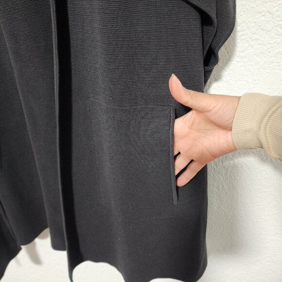 Eileen Fisher Short Sleeve Cardigan Size XL Gray Silk Blend Minimalist - Picture 4 of 8